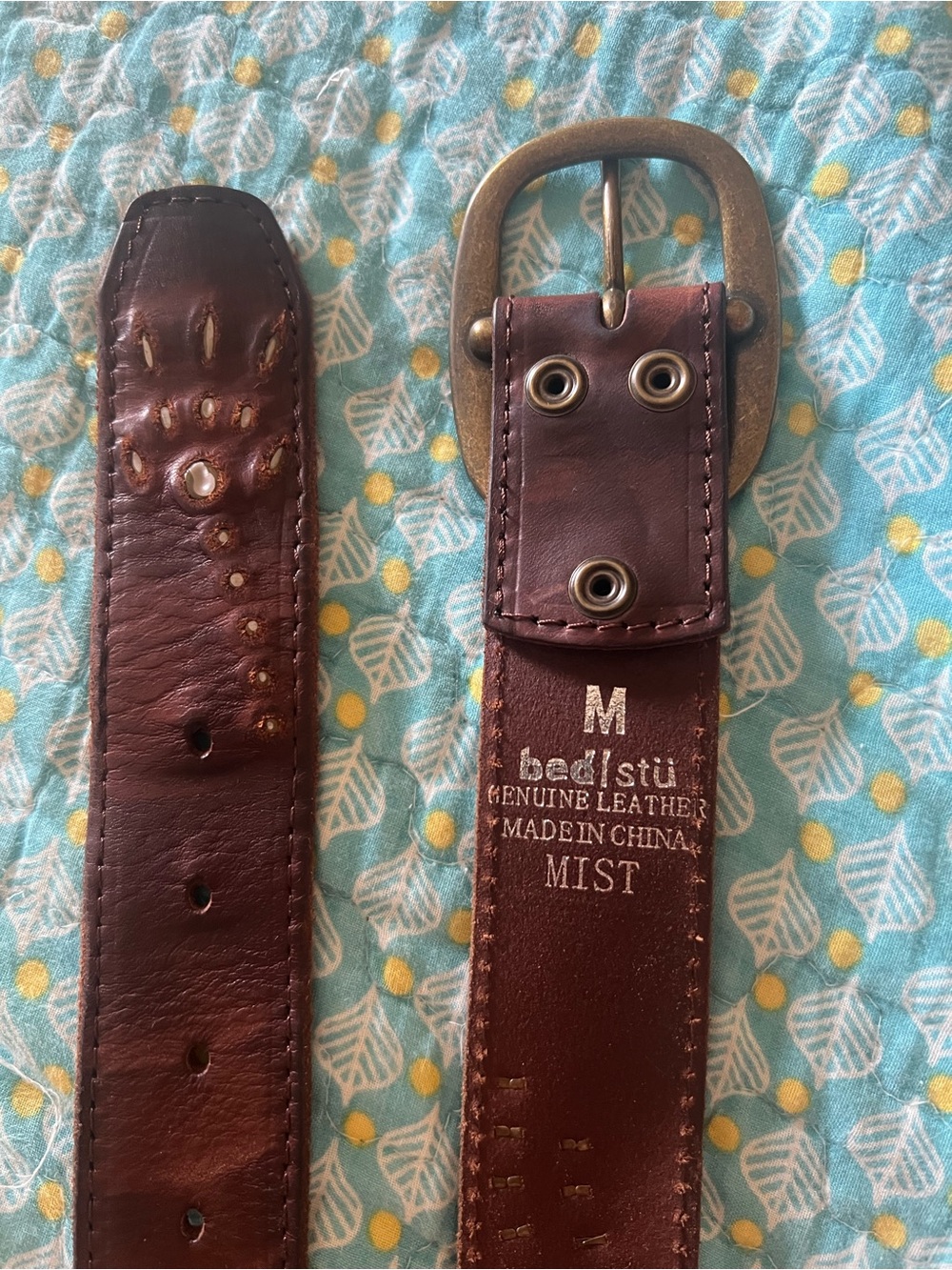 Bed Stu Mist Distressed Leather Belt Size M - Picture 3 of 7